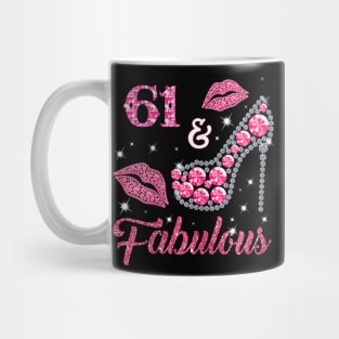 61 & Fabulous T-shirt. 61th Birthday t shirt for women Mug